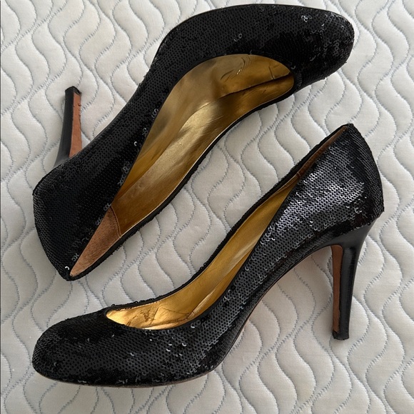 Beautiful black Sequin Heels - EUC - Picture 5 of 9